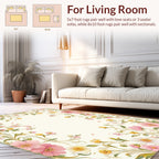 Whimsical Floral Vine Pattern Rug