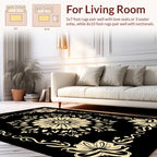 Antique Floral Mandala Scrollwork Rug