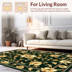 Golden Floral Scroll Classic Rug
