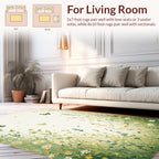 Whimsical Garden Butterfly Botanical Design Rug
