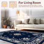 Art Nouveau Floral Border Pattern Rug