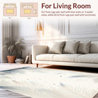 Feather Pattern with Subtle Sparkle Design Rug