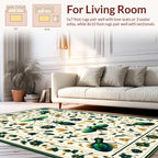 Emerald Beetle Floral Accents Rug