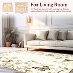 Elegant Floral Vines And Butterflies Design Rug