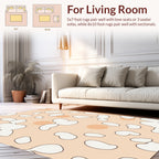 Abstract Peach Blob Pattern Rug