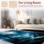 Enchanting Moonlight Forest Scene Rug