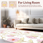 Pastel Bloom Vine Pattern Rug