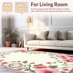 Pink Floral Vine Accent Rug