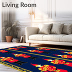Red Drummer Guards Repeating Motif Rug