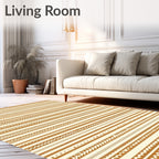 Textured Stripe Patterned Ethnic Rug