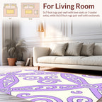 Lavender Swirl Scroll Pattern Rug