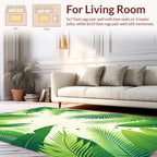 Tropical Leaves Abstract Pattern Rug