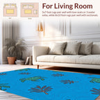 Underwater Sea Turtle And Coral Pattern Rug
