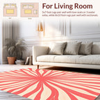 Radiant Sunburst Abstract Flowing Pattern Rug