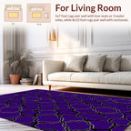 Royal Purple Trellis Pattern Rug