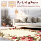 Vintage Floral Scrollwork Cream Rug