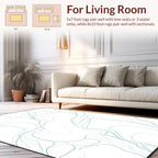 Abstract Swirling Teal Lines Rug