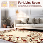 Ornate Floral Scrollwork Design Rug