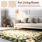 Ornate Floral Vine Motif Rug