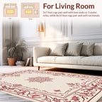 Ornate Floral Medallion Design Rug