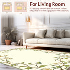 Vine Blossom Border Pattern Rug