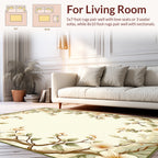 Botanical Frame Floral Nature Rug