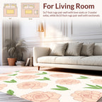 Soft Pink Floral Pattern Rug