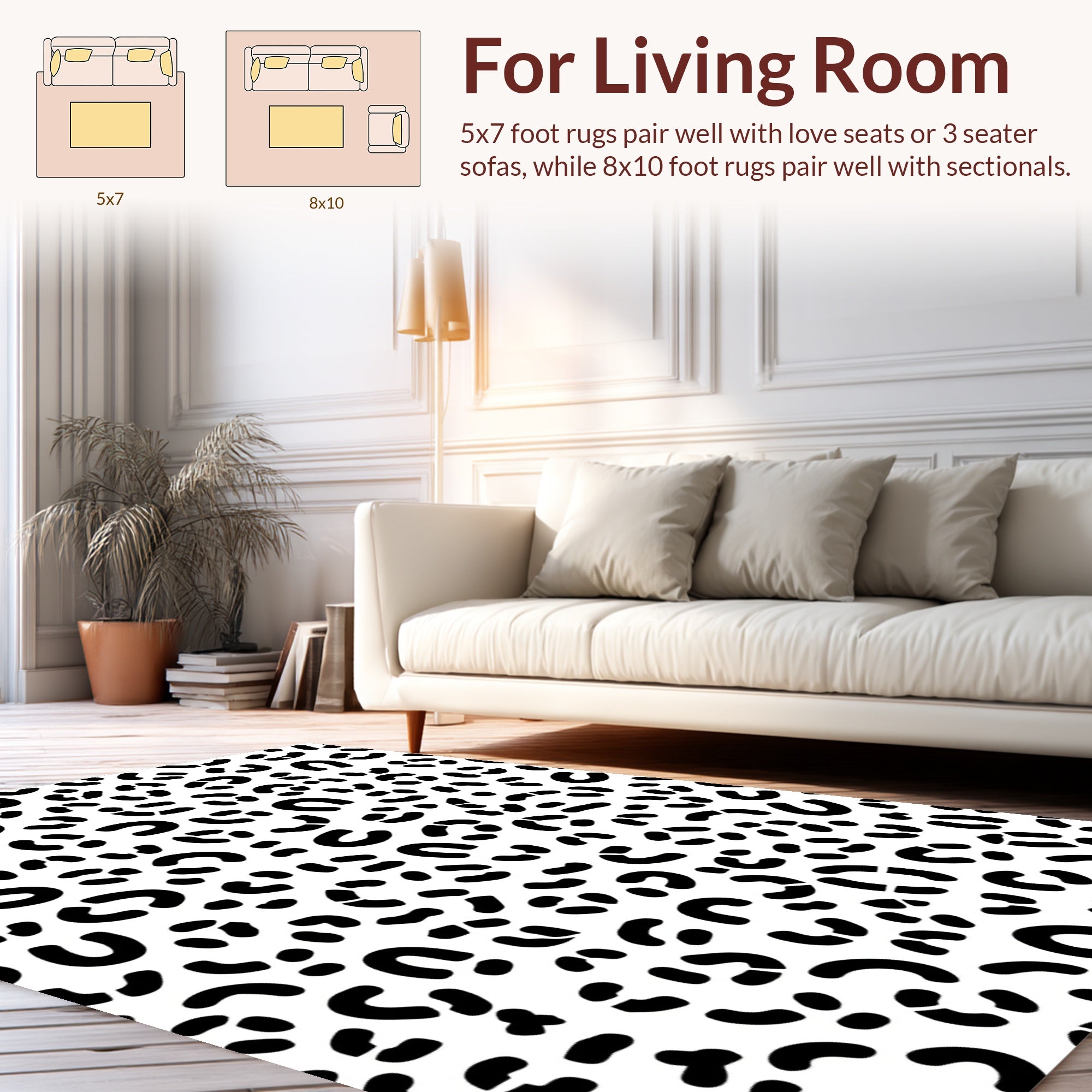 Abstract Spotted Graphic Pattern Rug