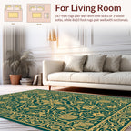 Intricate Floral Art Nouveau Rug