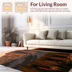 Nature inspired mountain and forest design Rug