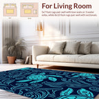 Oceanic Turtle Aquatic Swirl Design Rug