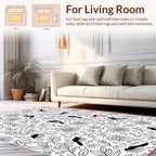 Charming Birds And Blossoms Line Art Rug