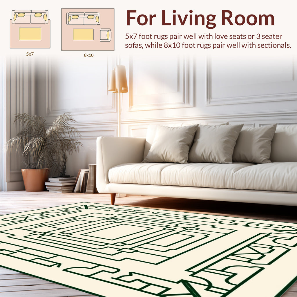 Ornate Geometric Contemporary Pattern Rug