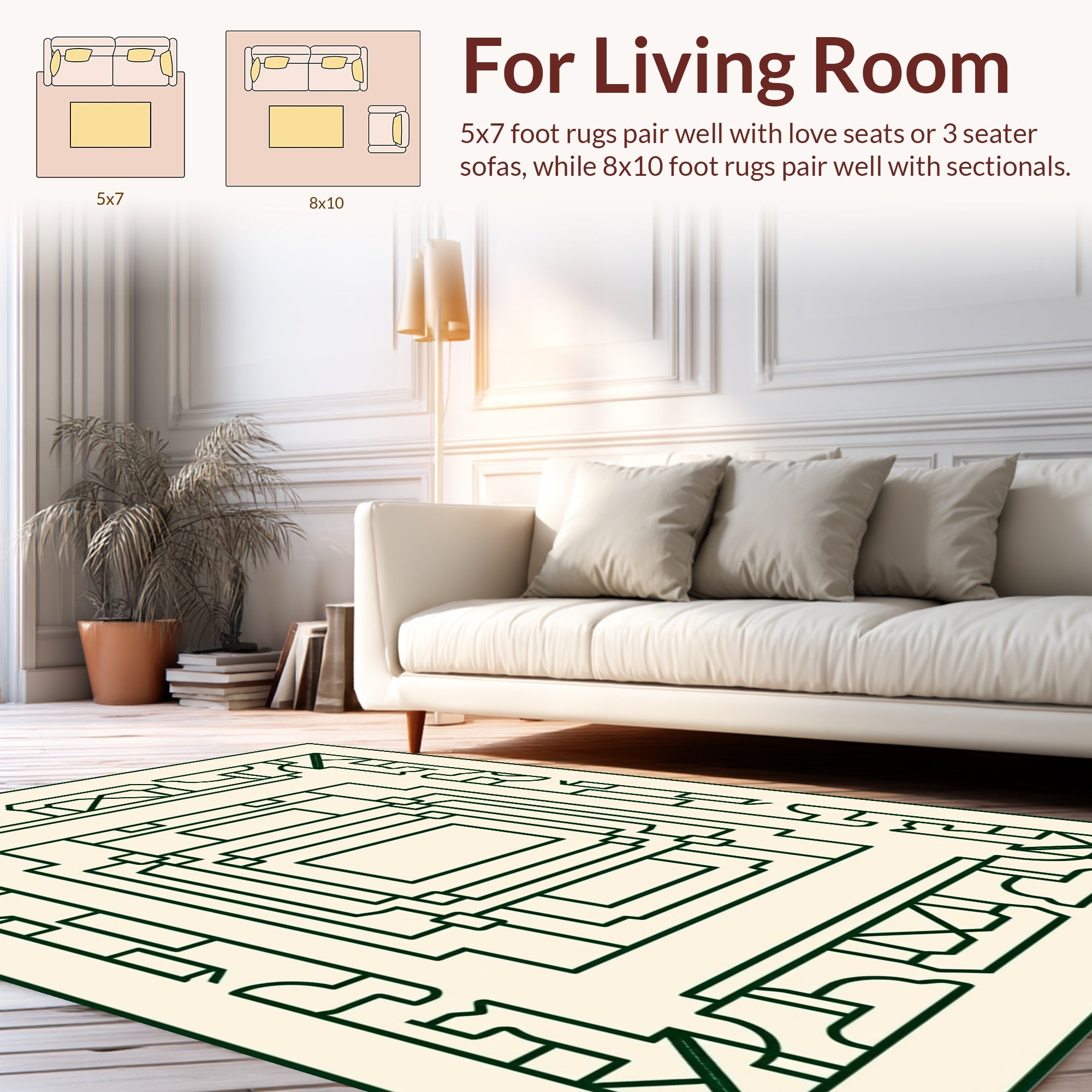 Ornate Geometric Contemporary Pattern Rug