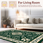 Ornate Floral Vines With Gold Accents Rug