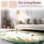 Whimsical Butterflies Fern Forest Design Rug