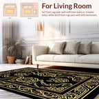 Art Nouveau Golden Illuminated Pattern Rug