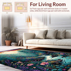 Enchanting Forest River Floral Sunburst Rug