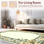 Floral Vine Detailed Frame Rug