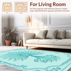 Art Nouveau Floral Peacock Rug