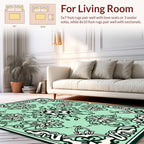 Art Nouveau Floral Symmetry Pattern Design Rug