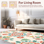 Retro Floral Mandala Pattern Rug