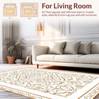 Ornate Floral Symmetry Design Rug