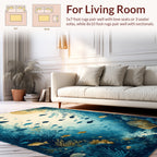 Deep Sea School of Fish Design Rug