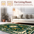 Elaborate Floral Medallion Vine Design Rug