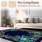 Ornate Floral Border Design Rug