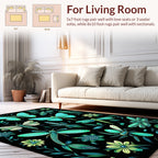 Whimsical Dragonfly Butterfly Pattern Rug