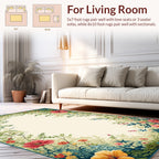 Vibrant Floral Vine Garden Design Rug