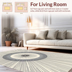 Mid-Century Sunburst Pattern Rug