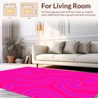 Vibrant Pink Swirl Pattern Rug